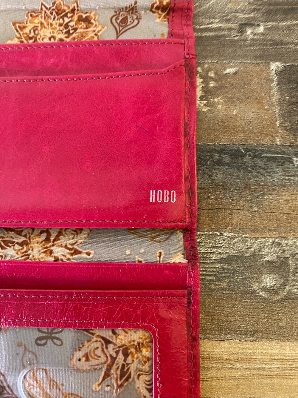 HOBO Leather Wallet Clutch - Fuchsia Pink - Picture 5 of 15